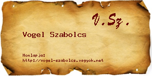 Vogel Szabolcs névjegykártya